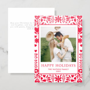 Nordic Scandinavian Christmas Holidays Letterpress Photo Cards