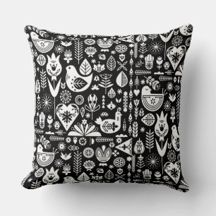Nordic Scandinavian Christmas  Throw Pillow