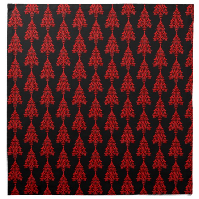 Nordic Scandinavian Christmas Tree Decorations Cloth Napkin (Front)