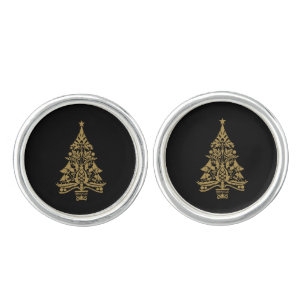 Nordic Scandinavian Christmas Tree Decorations Cufflinks