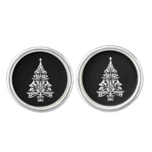 Nordic Scandinavian Christmas Tree Decorations Cufflinks