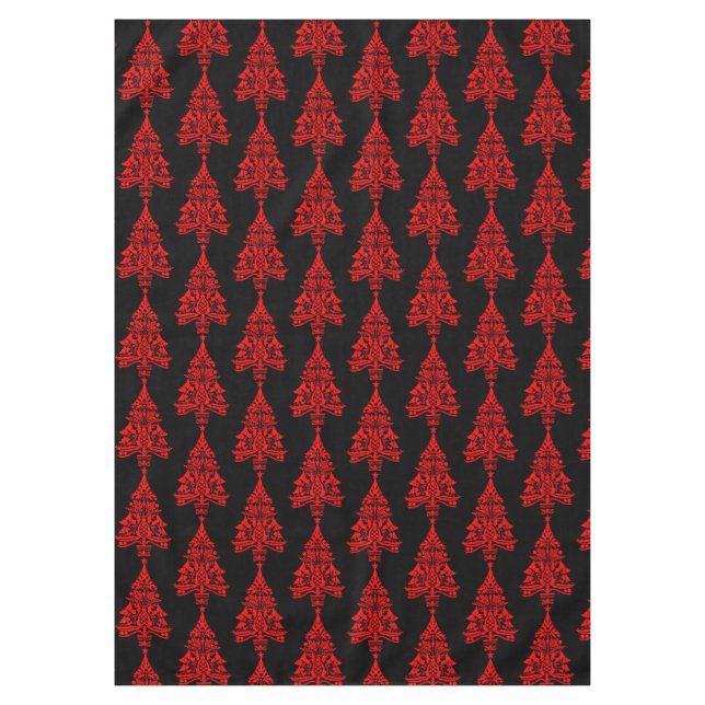 Nordic Scandinavian Christmas Tree Decorations Tablecloth (Front)