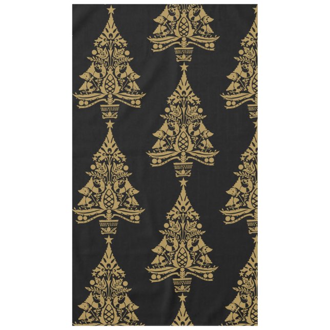 Nordic Scandinavian Christmas Tree Decorations Tablecloth (Front)