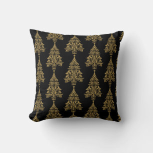 Nordic Scandinavian Christmas Tree Decorations Throw Pillow
