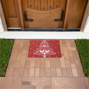 Nordic Scandinavian Christmas Tree Magic Doormat