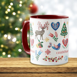 Nordic Scandinavian Style Christmas Pattern Mug