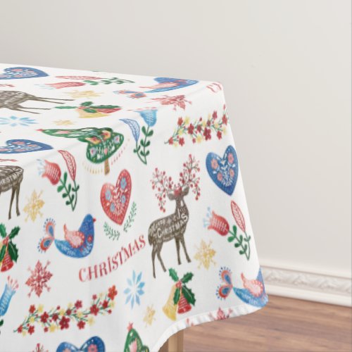Nordic Scandinavian Style Christmas Pattern Tablec Tablecloth