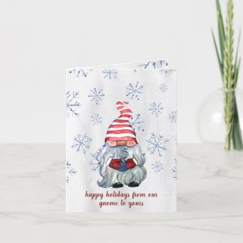 Nordic Scandinavian Winter Hygge Gnome Holiday Card by XmasMall at Zazzle