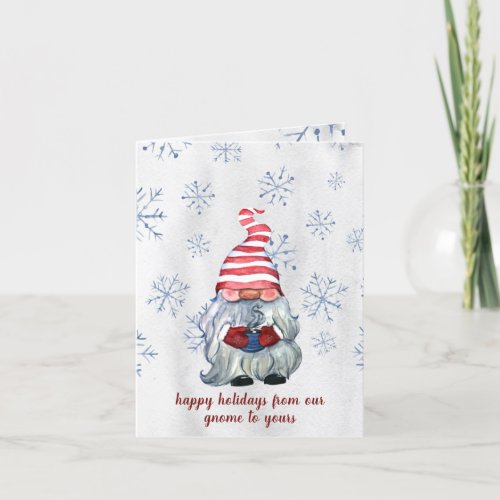Nordic Scandinavian Winter Hygge Gnome Holiday Card