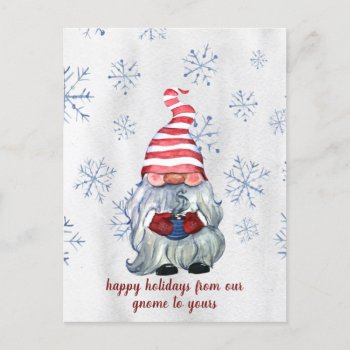 Nordic Scandinavian Winter Hygge Gnome Holiday Postcard by XmasMall at Zazzle