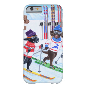 Nordic Skiing Labradors Painting Barely There iPhone 6 Case