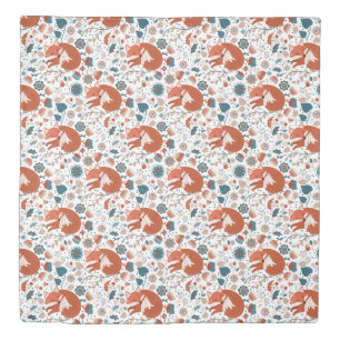 Nordic sleeping fox pattern  duvet cover