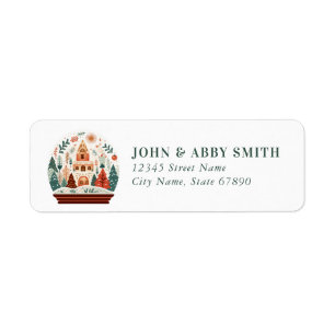 Nordic Snow Globe Return Address Labels