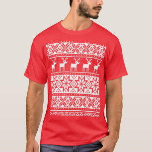 Nordic Snowflake Reindeer Ugly Christmas Sweater