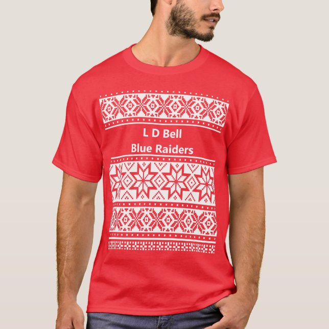Nordic Snowflake Reindeer Ugly Christmas Sweater (Front)