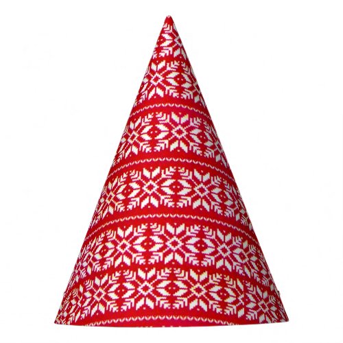 Nordic Snowflake Ugly Christmas Sweater Party Party Hat