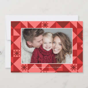 Nordic Star Frame red and festive Holiday Card