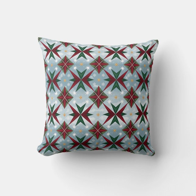 Nordic Star Pattern Duvet Cover & Pillow Set (Front)