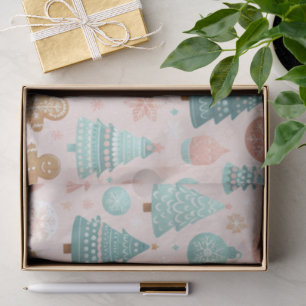 Nordic style Gingerbread and Christmas tree Tissue Paper