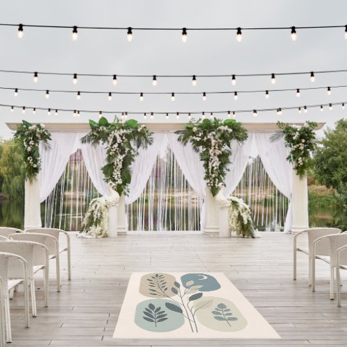 Nordic Style Simple Leaves Outdoor Rug