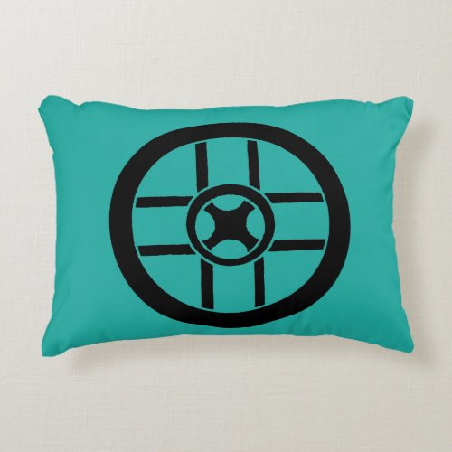 Nordic Symbol Wheel Cross Accent Pillow