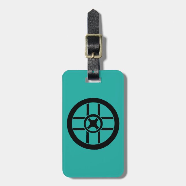 Nordic Symbol: Wheel Cross Luggage Tag (Front Vertical)