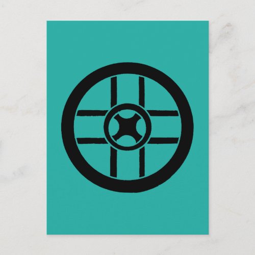 Nordic Symbol Wheel Cross Postcard