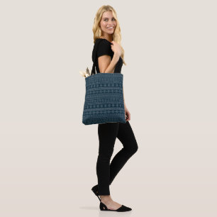 Nordic ugly sweater knitwear xmas winter pattern tote bag
