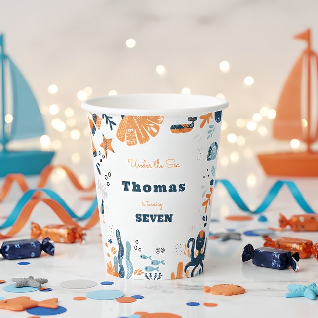 Nordic Under the Sea kids birthday Paper Cups (Creator Uploaded)