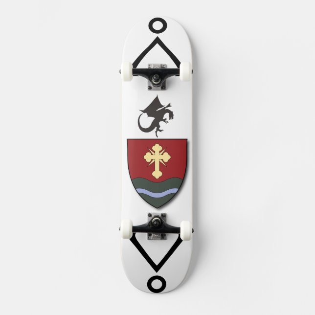 Nordic Viking Crest Fantasy Graphic Skateboard ... (Front)