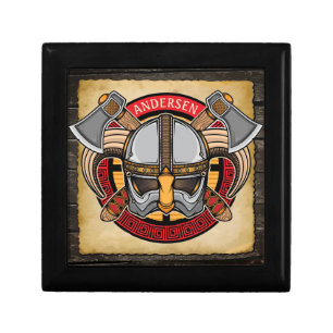 Nordic Viking Warrior ADD NAME Norse Axe Norsemen Gift Box