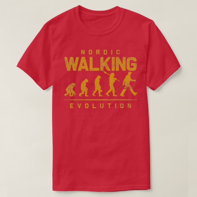 Nordic Walking Evolution  T-Shirt (Design Front)