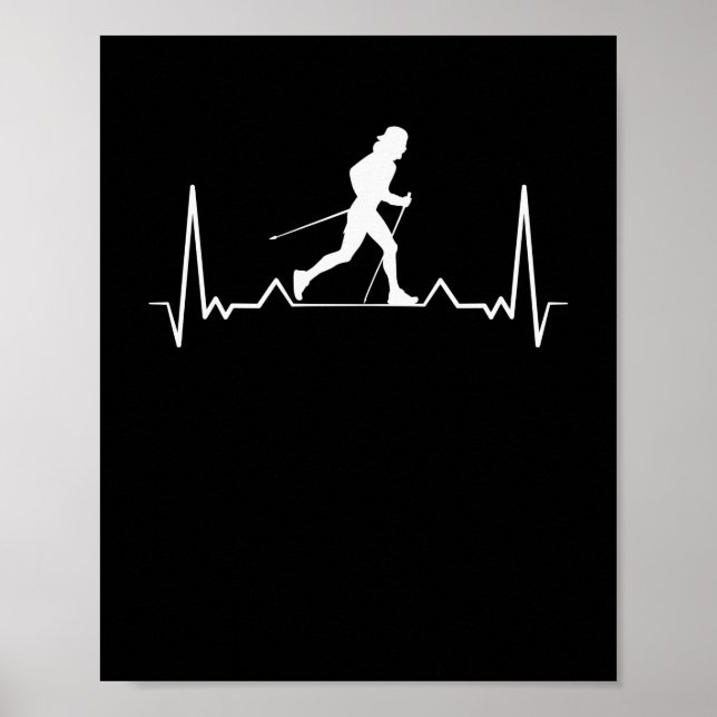 Nordic Walking Heartbeat Poster (Front)
