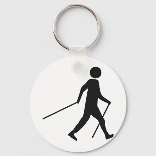 nordic walking icon keychain