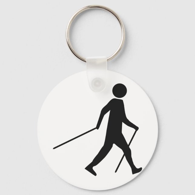 nordic walking icon keychain (Front)