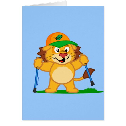 Nordic Walking Lion Cards (Front)