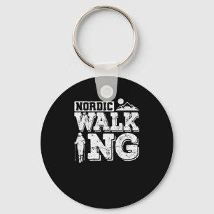 Nordic Walking Sport Fitness Training Keychain