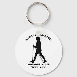 Nordic Walking - Walking Your Best Life Keychain