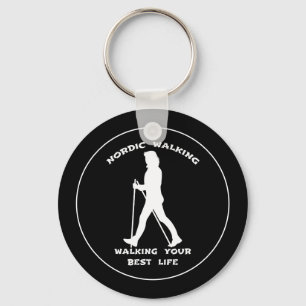 Nordic Walking - Walking Your Best Life Keychain