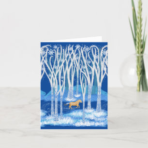 Nordic Winter Fjord Horse Letterpress Thank You Card