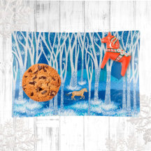 Nordic Winter Fjord Horse Thank You Card