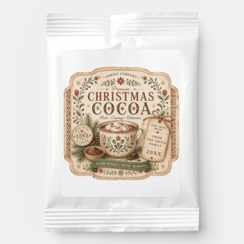 Nordic Winter Label Hot Chocolate Drink Mix