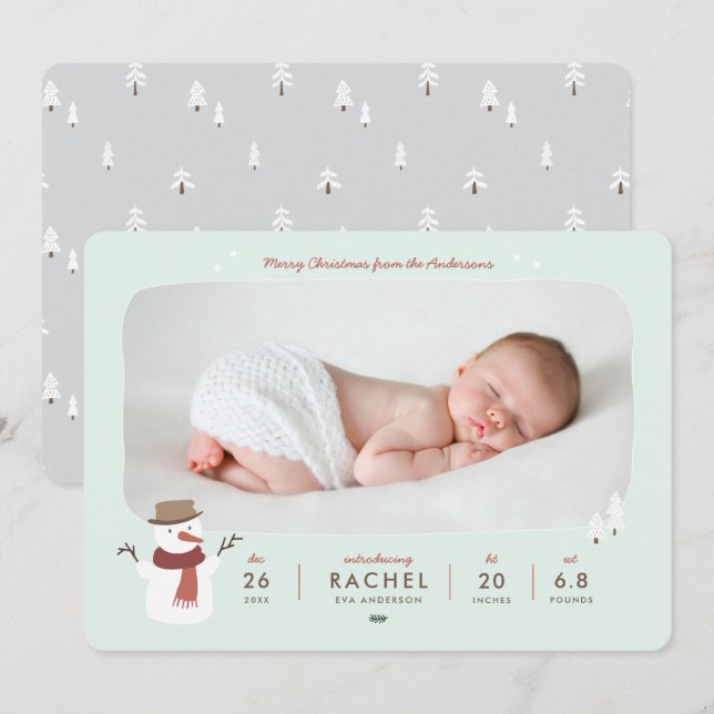 Nordic Winter New Baby First Christmas Holiday (Front/Back)