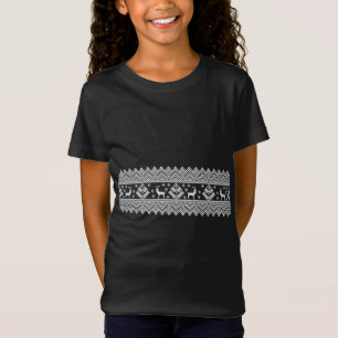 Nordic Winter Textile Christmas Reindeer Snowflake T-Shirt