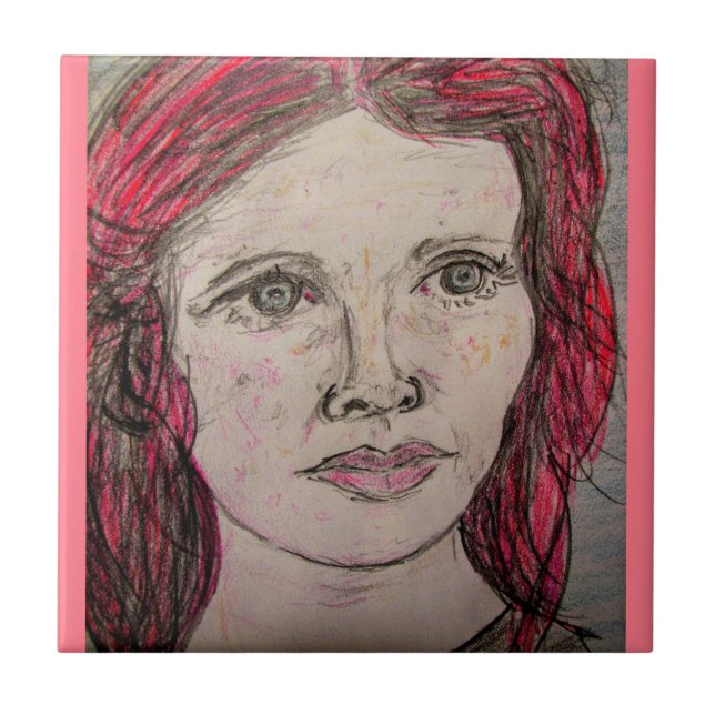 Nordic Woman Ceramic Tile (Front)