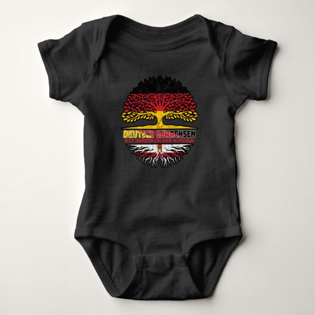 Nordirland Nordirisch Deutsch Deutschland Baum Baby Bodysuit (Front)