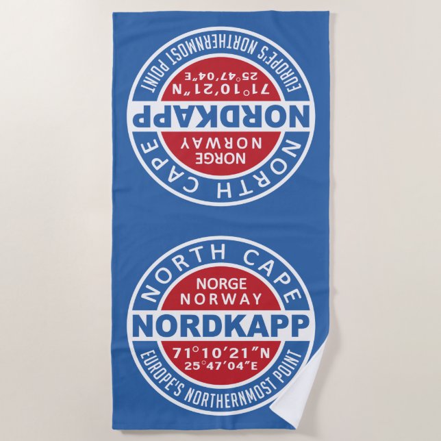 NORDKAPP Norway beach towel (Front)