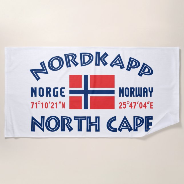 NORDKAPP Norway beach towel (Front)