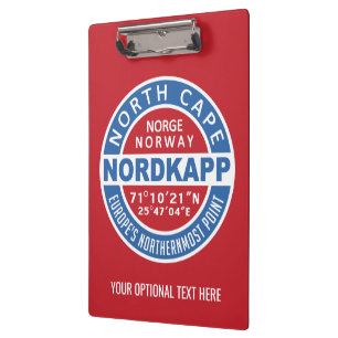 NORDKAPP Norway custom clipboardc Clipboard