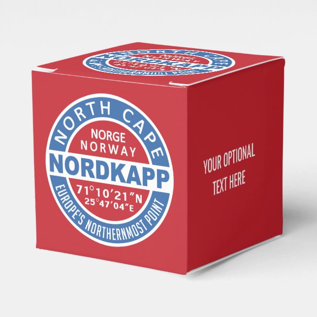 NORDKAPP Norway custom favor box (Front Side)